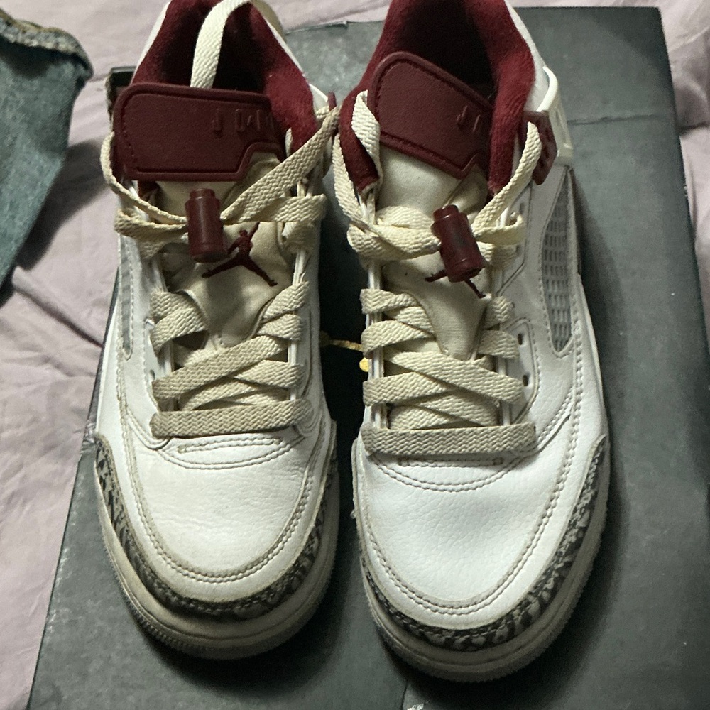 Jordan Kids Sneakers White and Burgundy